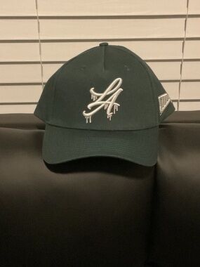 Youngla Men’s 924 Drip SnapBack Dark Green Hat